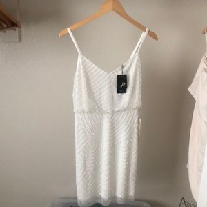 Adrianna Pappel Beaded blouson dress. Brand New!